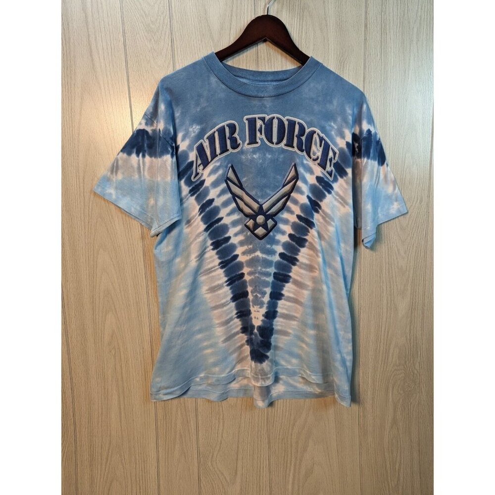 Vintage LIQUID BLUE U.S. Air Force T-Shirt Large Tie Dye Single Stitch